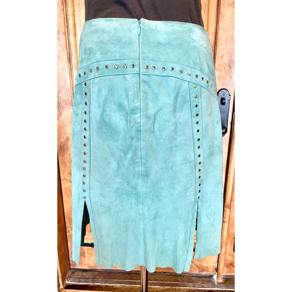 Cache 100% Goat Suede Skirt size 2 - Picture 6 of 8